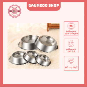 Bát inox cho chó mèo
