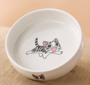 Khay sứ đựng đồ ăn cho thú cưng