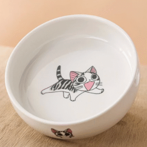 Khay sứ đựng đồ ăn cho thú cưng